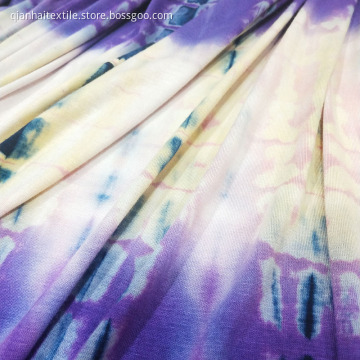 Hot Wholesale Tie Dyed Rayon Knitting Fabric
